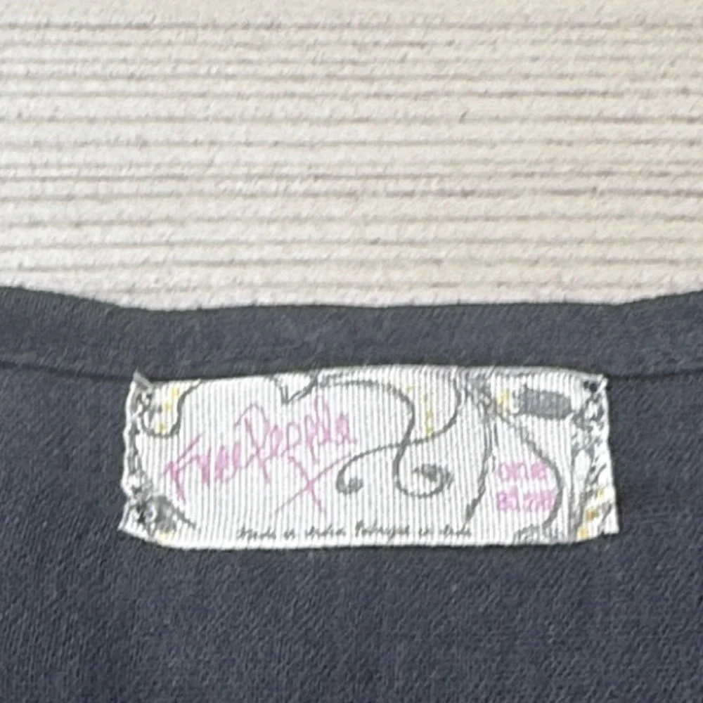 Free People Linen Twist Front Crop Pullover - Picture 3 of 7